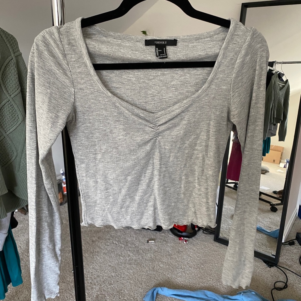 Forever 21 Scoop neck crop top